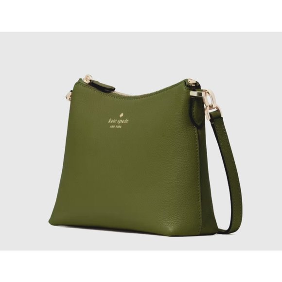 New Kate Spade Bailey Leather Crossbody bag Enchanted Green - Picture 3 of 4